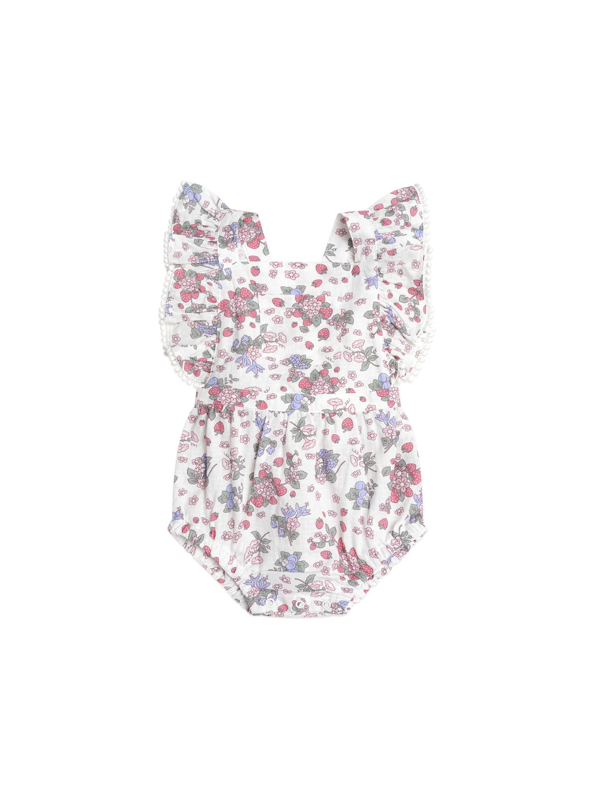 Strawberry Garden Playsuit Cream