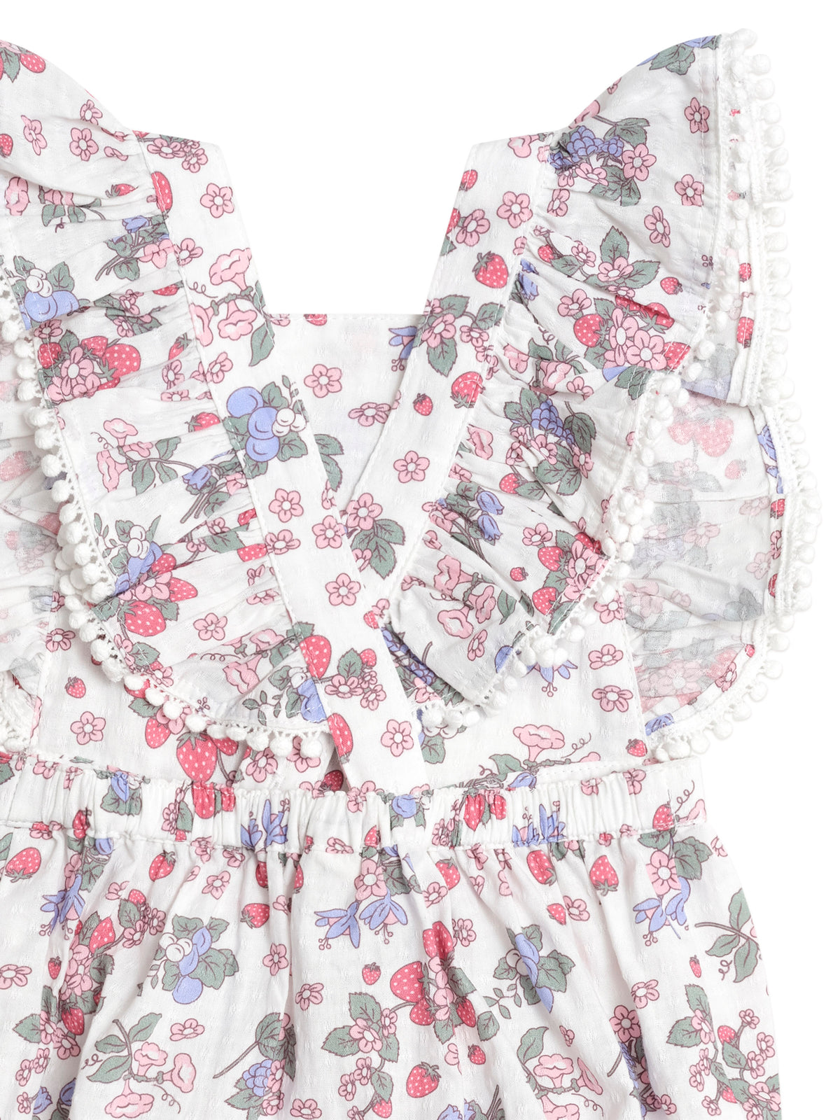 Strawberry Garden Playsuit Cream