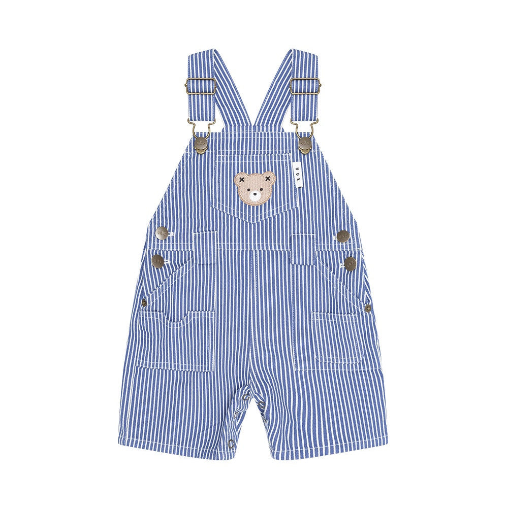 COBALT STRIPE CARPENTER SHORTALL