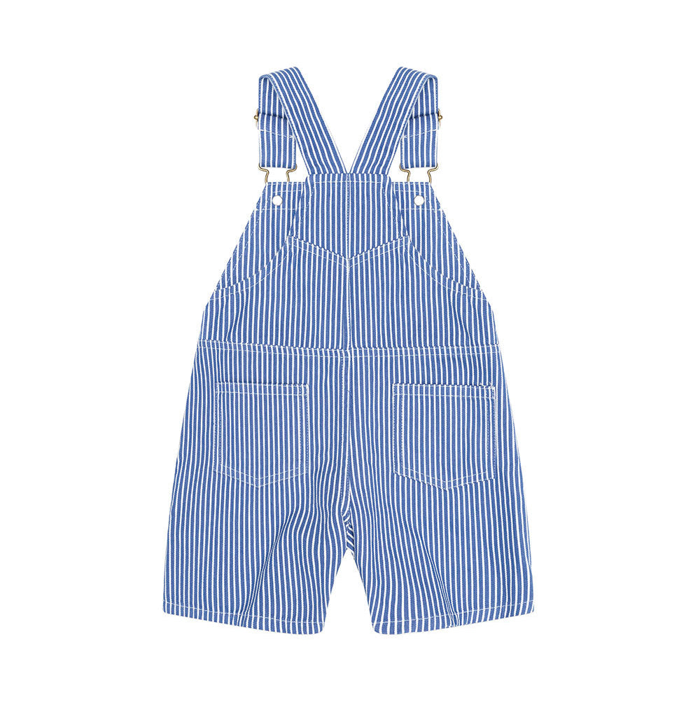 COBALT STRIPE CARPENTER SHORTALL