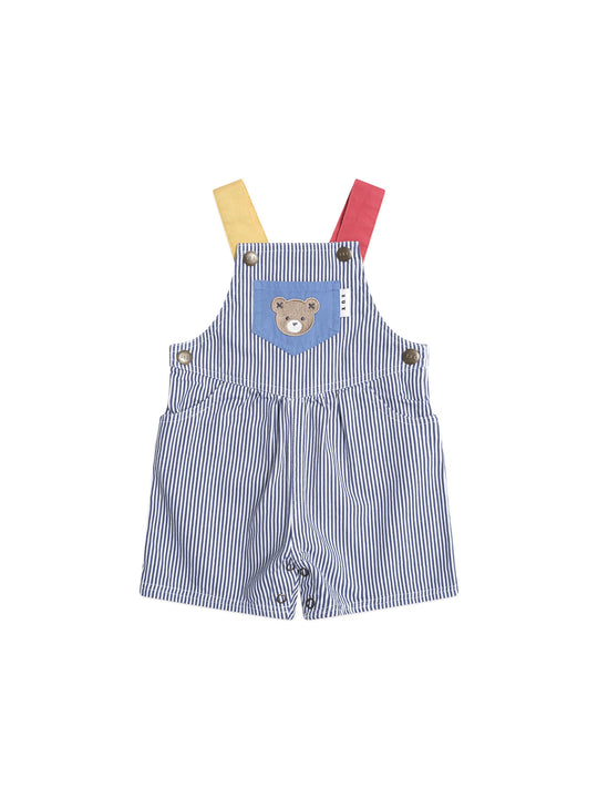 Classic Stripe Short Overalls