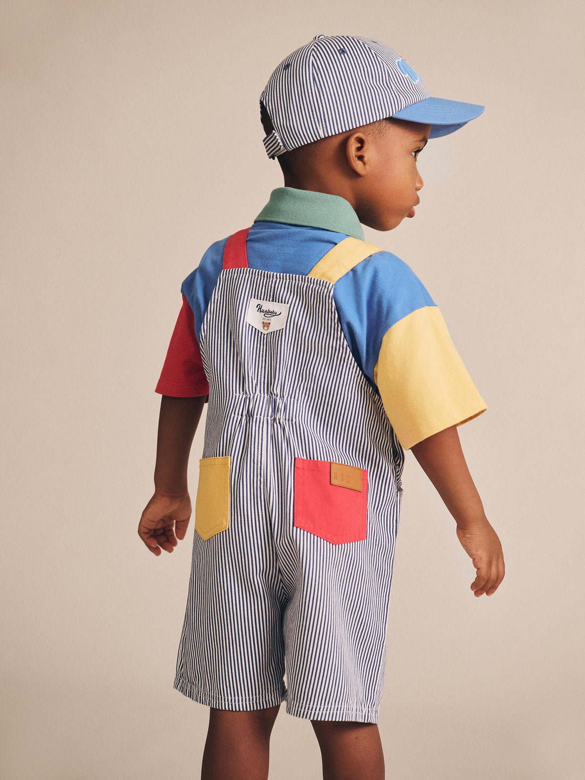 Classic Stripe Short Overalls