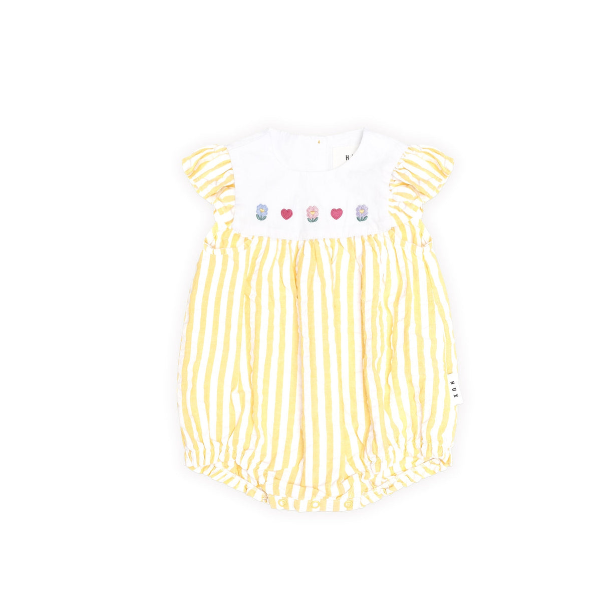 FLOWER FIELD STRIPE PLAYSUIT