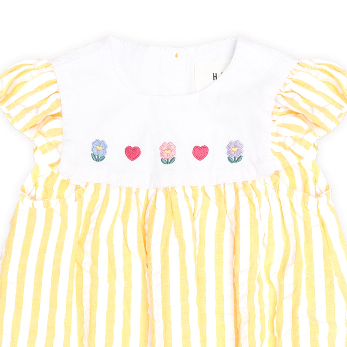 FLOWER FIELD STRIPE PLAYSUIT