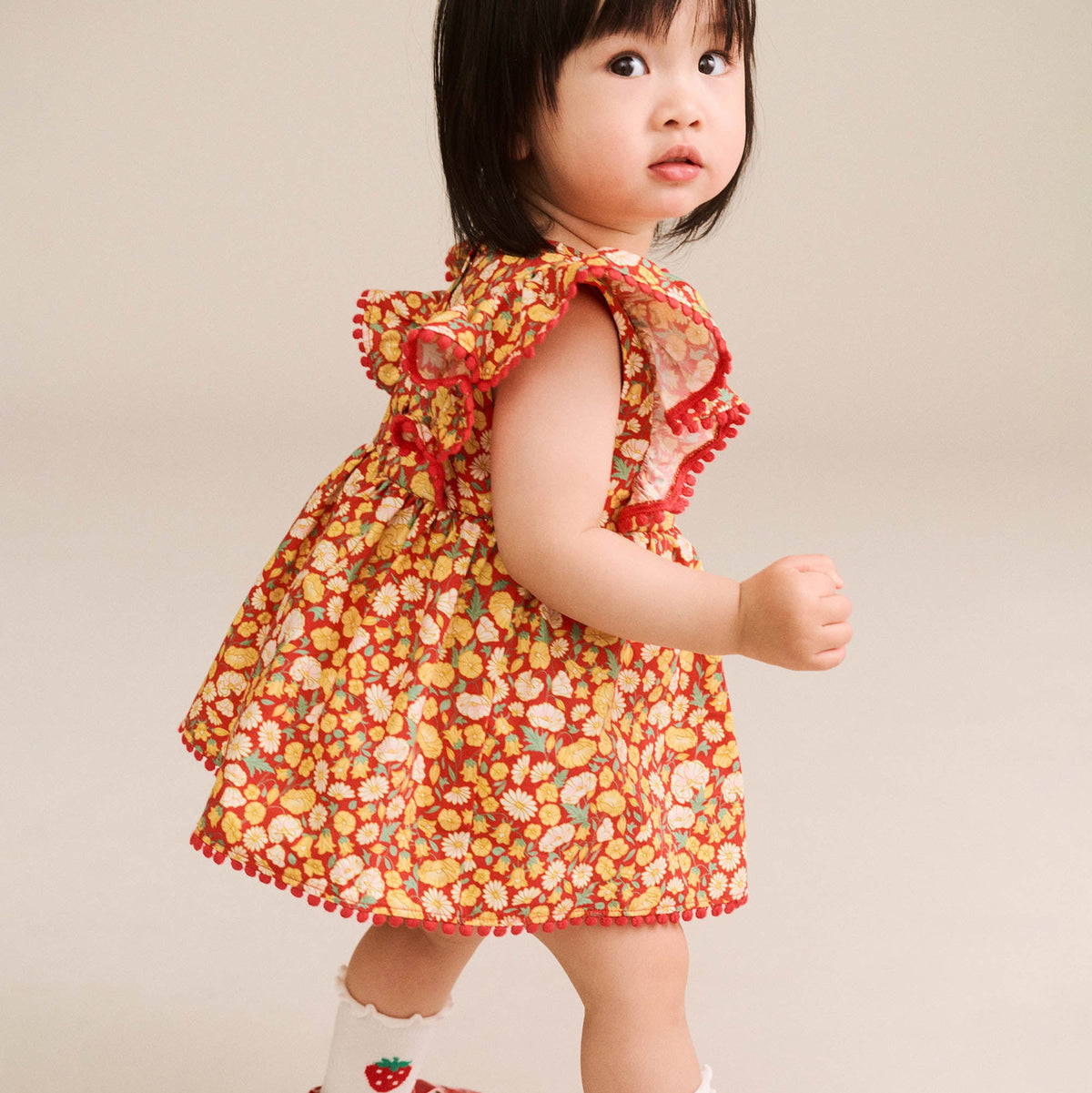NAUTICAL FLORAL DRESS WITH BLOOMER