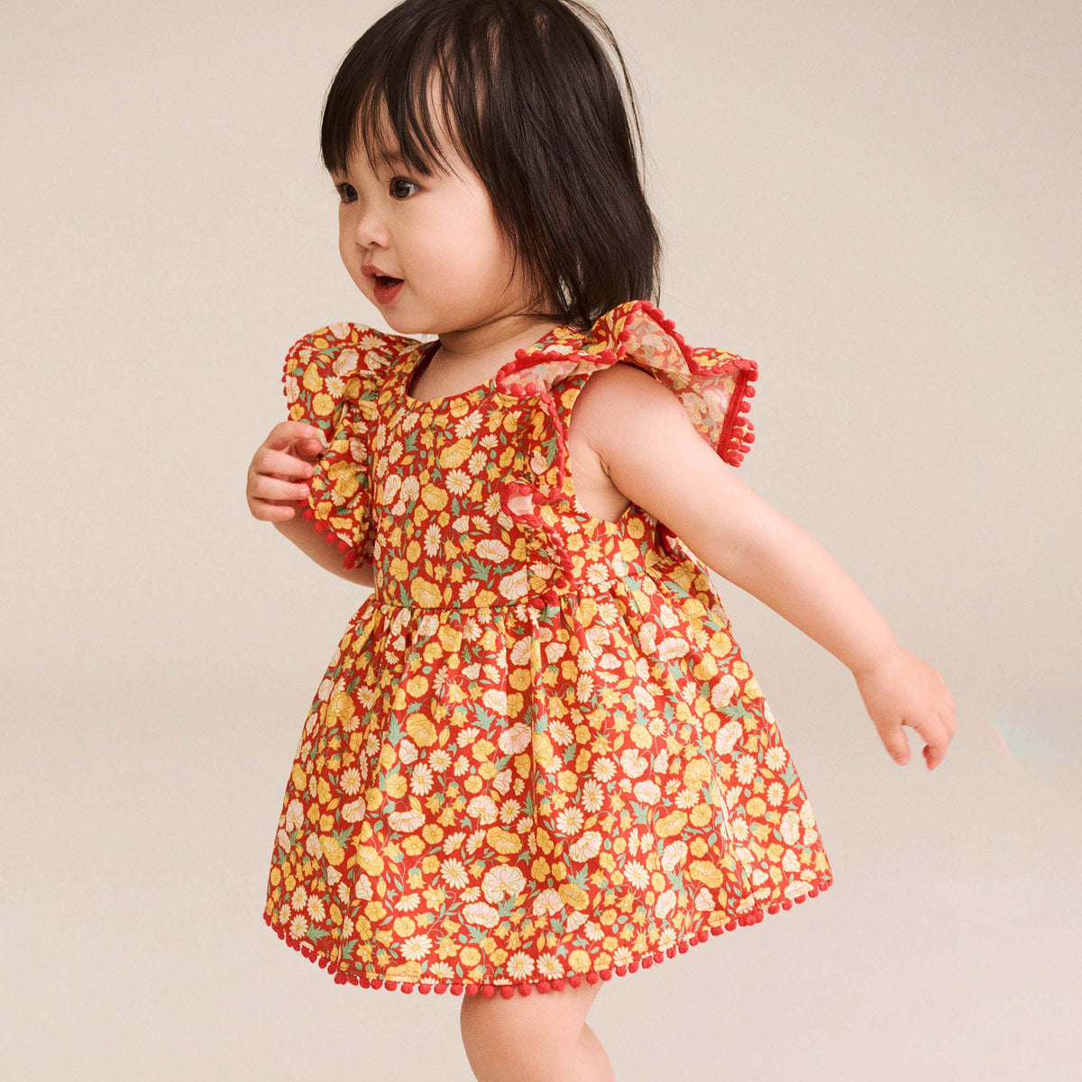 NAUTICAL FLORAL DRESS WITH BLOOMER