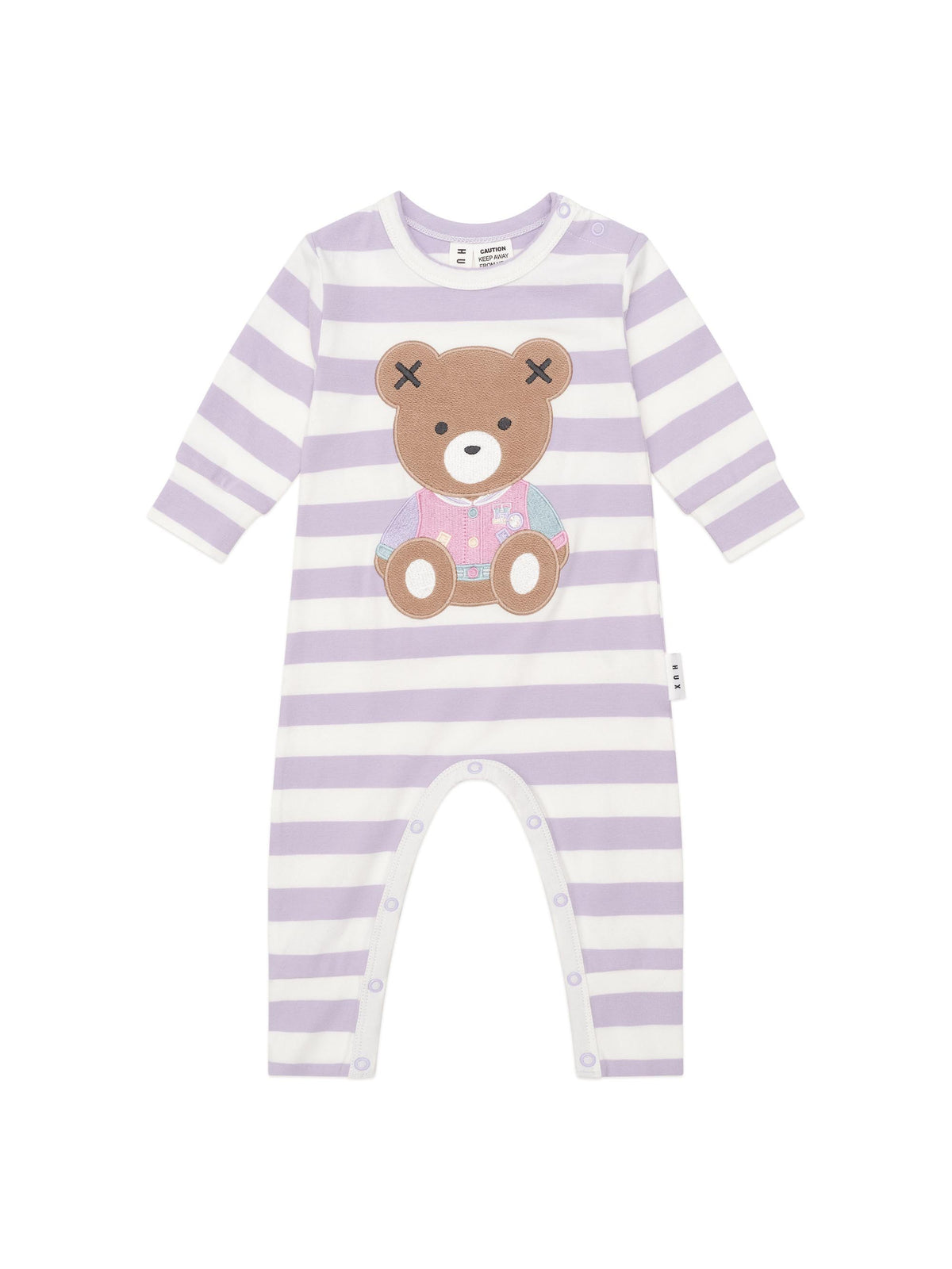 College Hux Orchid Stripe Romper