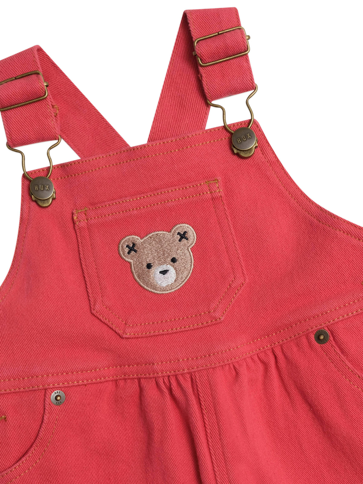 Denim Short Overalls | Chilli Red