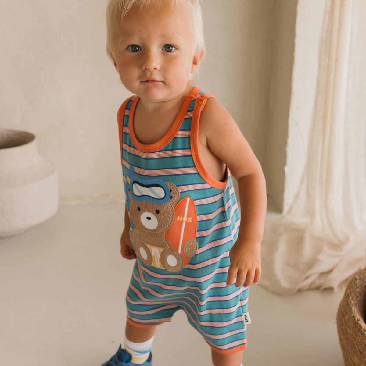 Snorkel Sitting Hux Stripe Romper