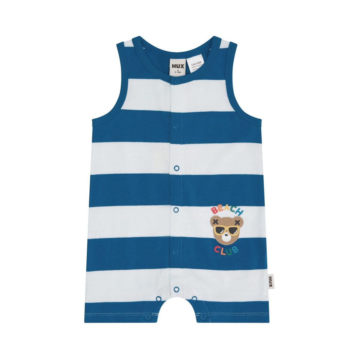 Beach Club Hux Block Stripe Romper