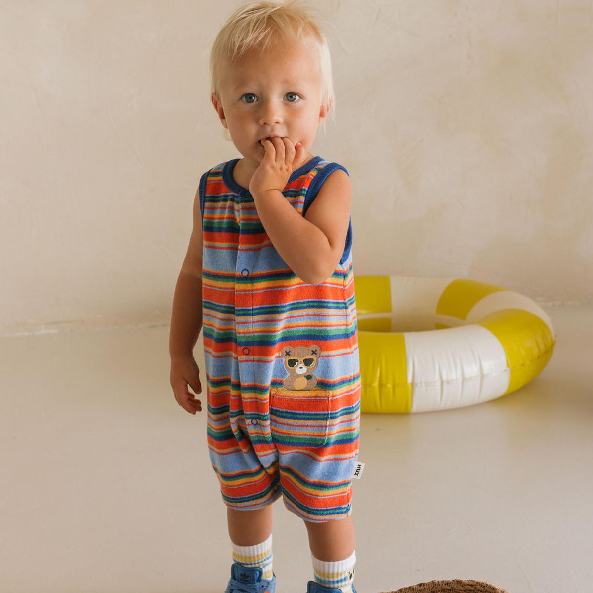 Hux Sunset Stripe S/less Romper