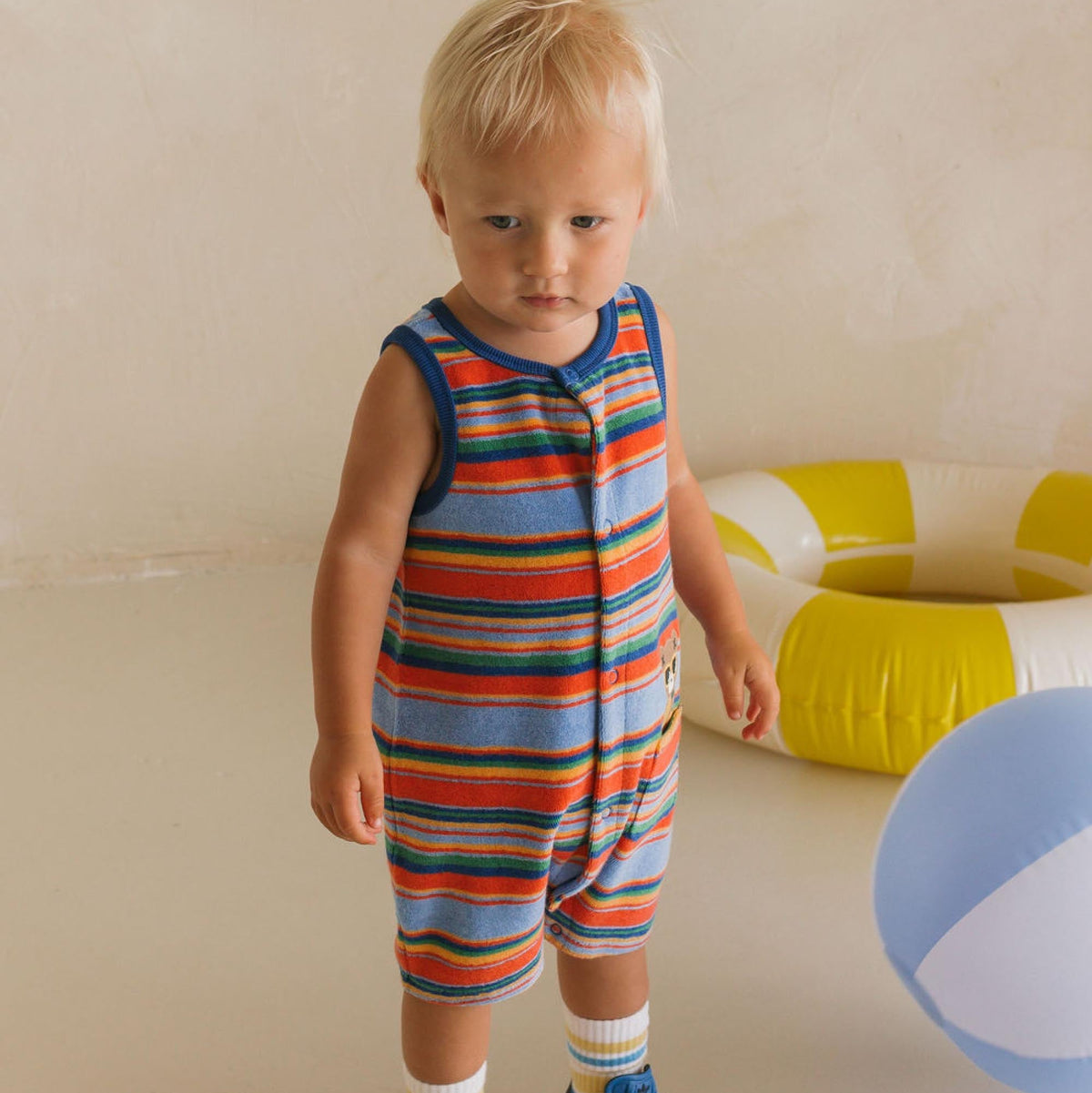 Hux Sunset Stripe S/less Romper