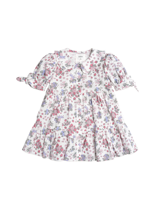 Strawberry Garden Tiered Smock Dress