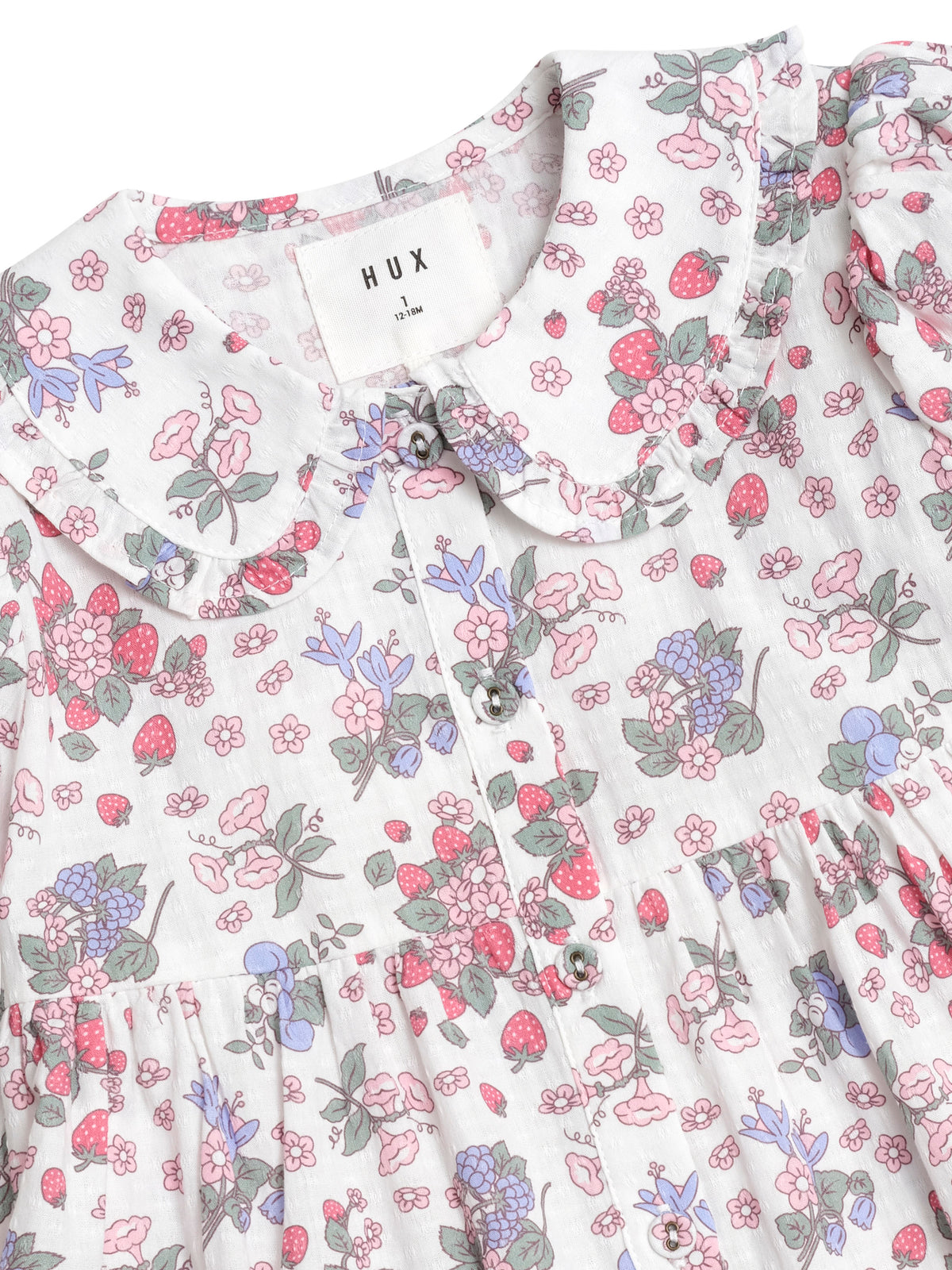 Strawberry Garden Tiered Smock Dress