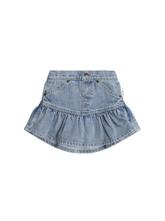 Dreamy Denim Frilly Skirt
