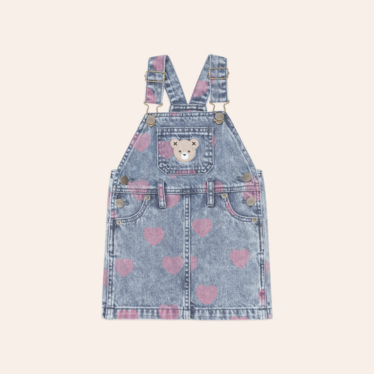 DREAMY DENIM HEARTS PINAFORE