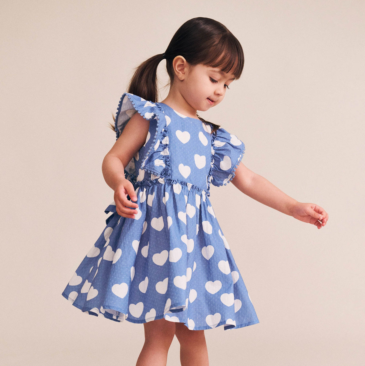 FRILL HEART BOW DRESS
