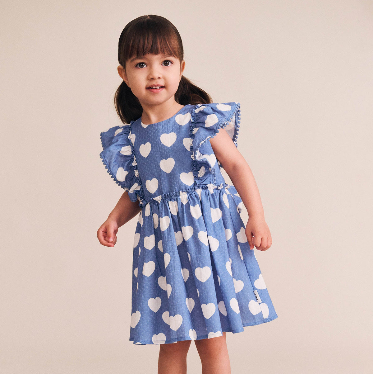 FRILL HEART BOW DRESS