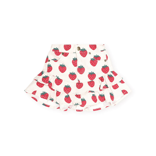 STRAWBERRY TIERED SKIRT