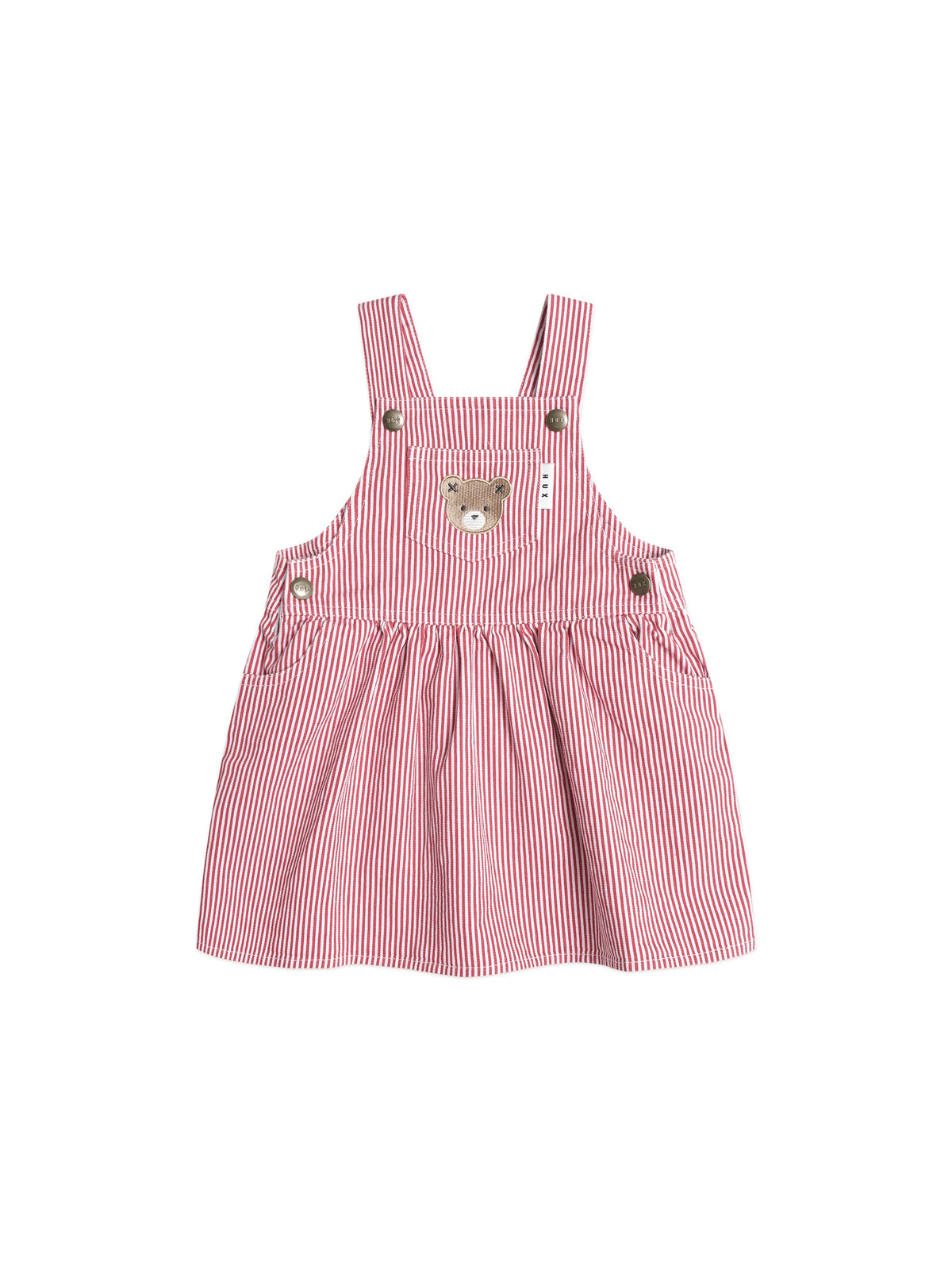 Chill Red Stripe Pinafore Dress