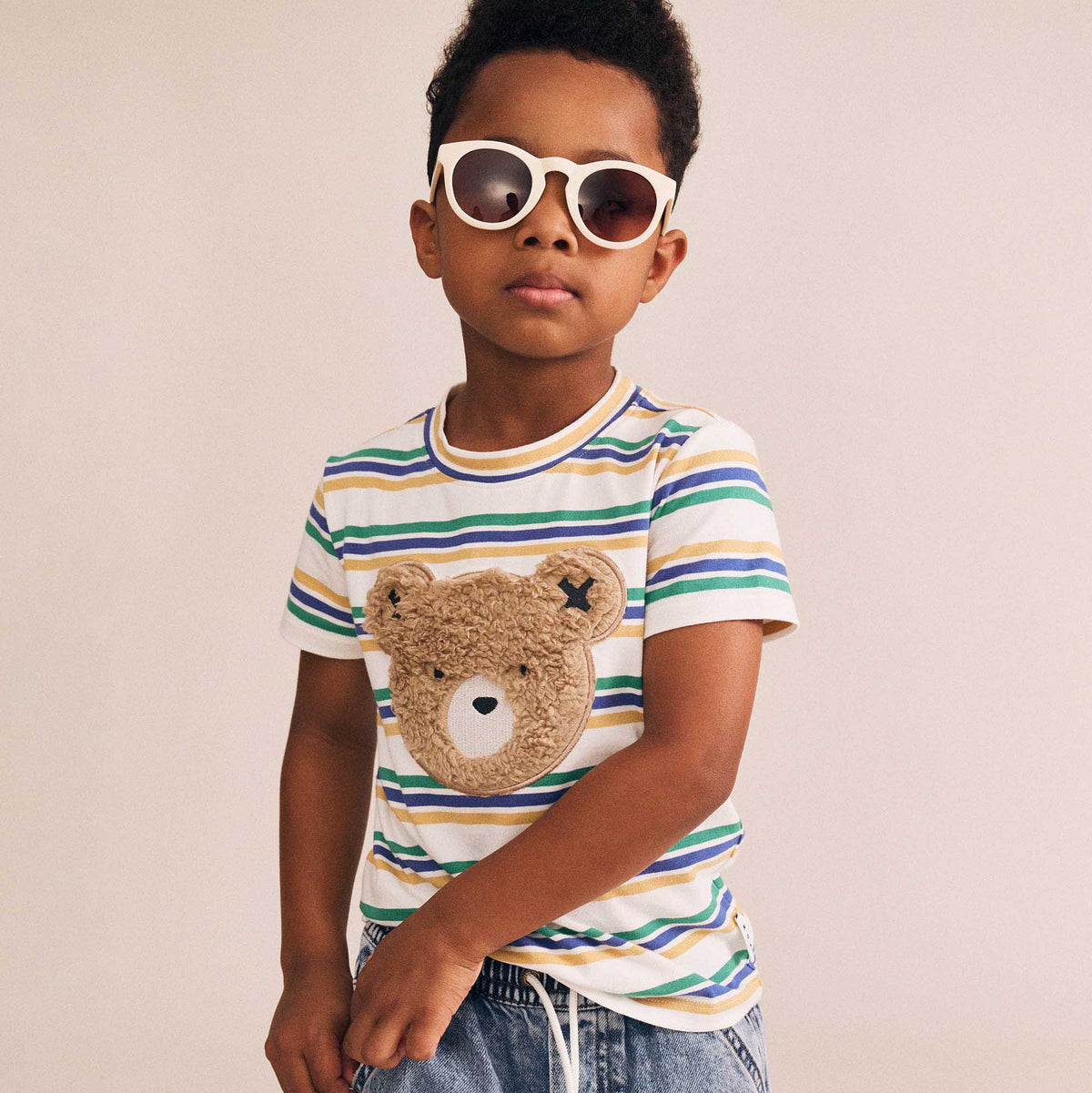 FURRY HUXBEAR COLLEGE STRIPE TEE