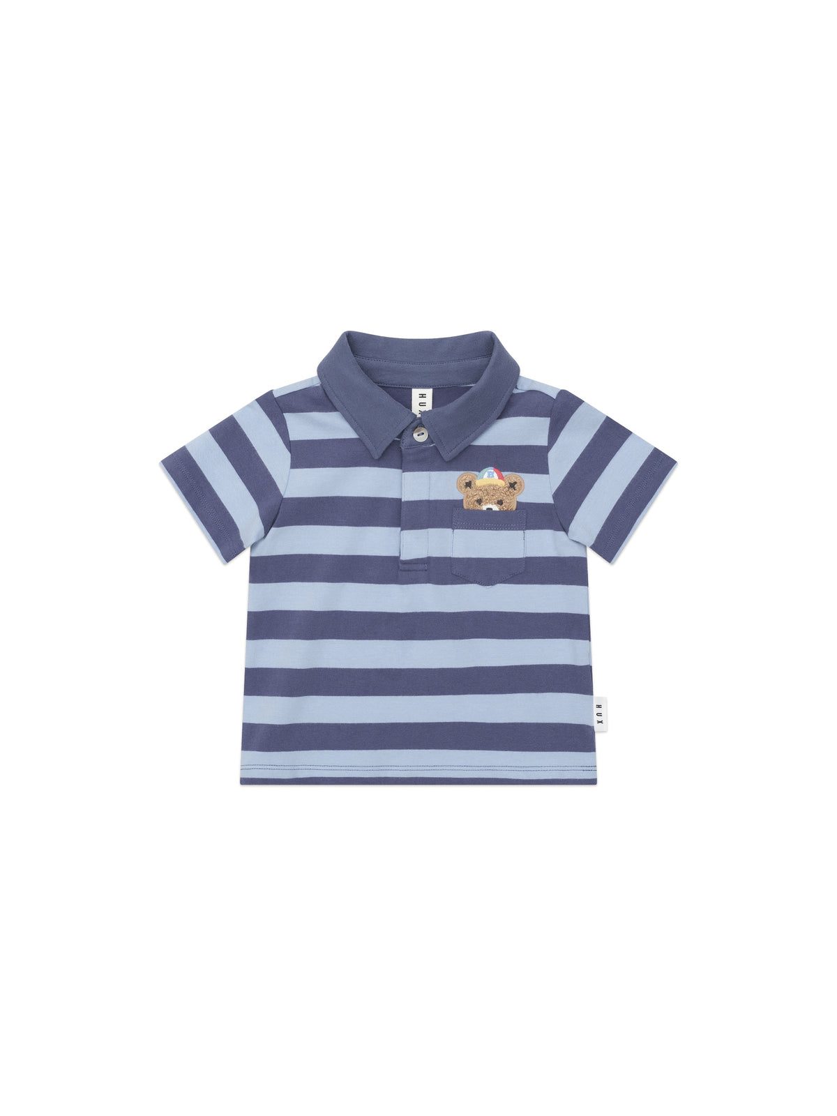 Peeping Hux Blue Stripe Polo T-Shirt