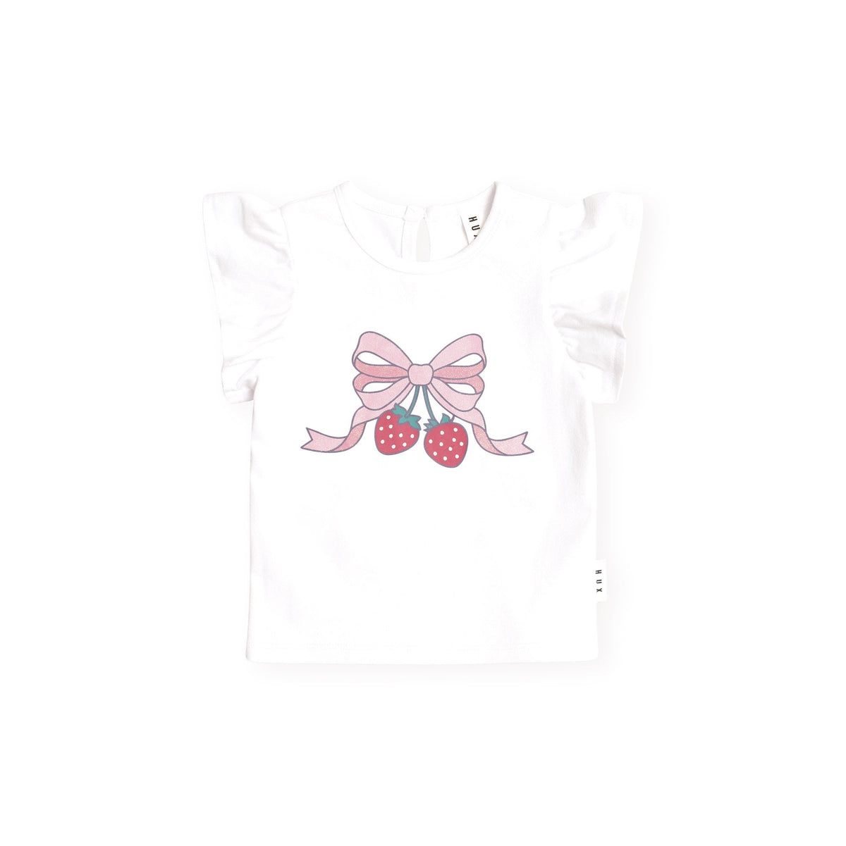 STRAWBERRY BOW FRILL TEE