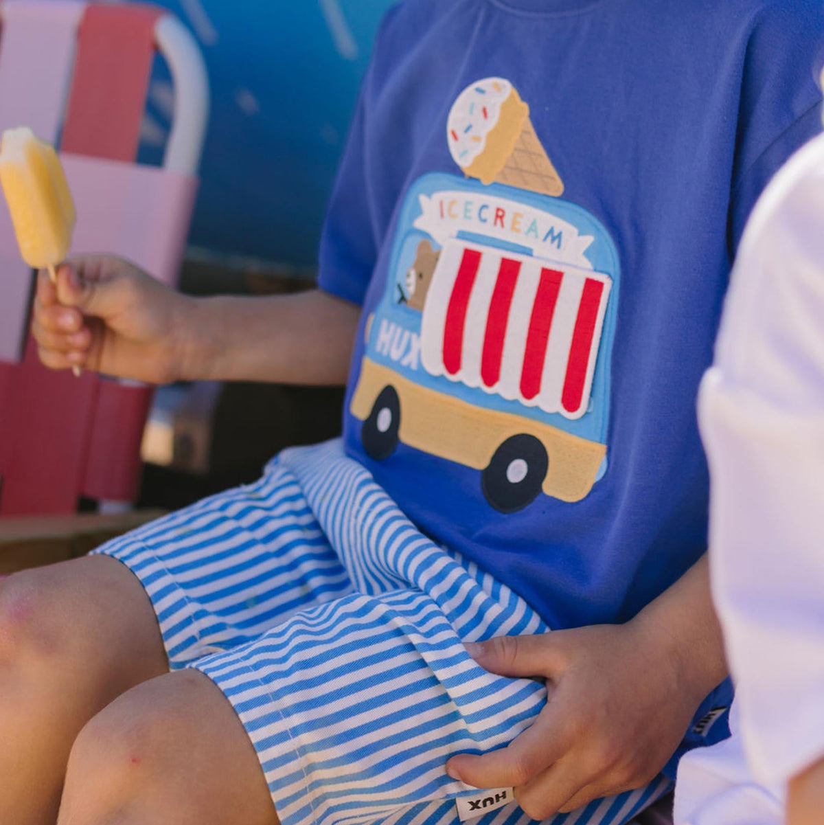 Hux Ice Cream Van Drop Shoulder Tee