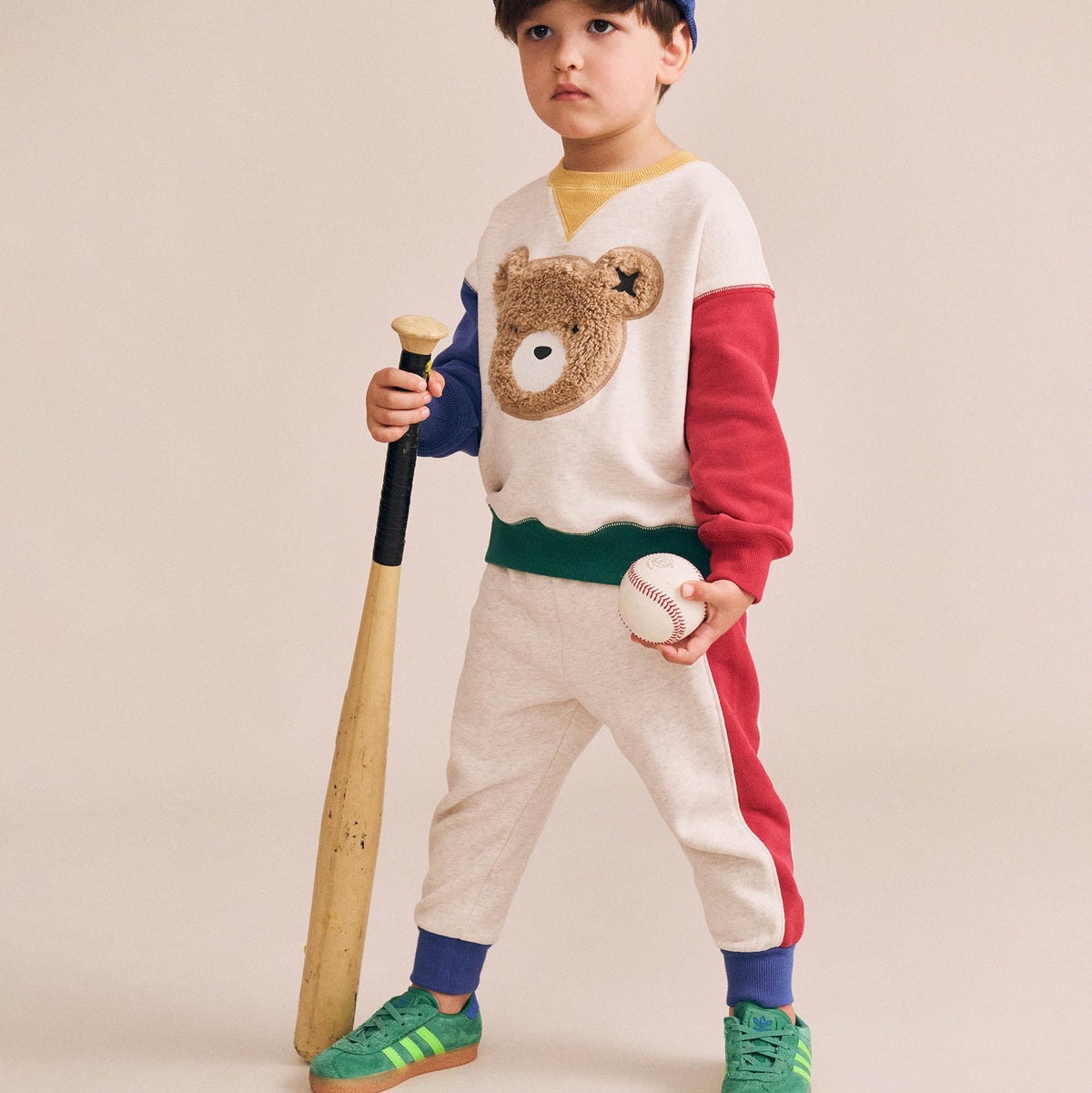 FURRY HUXBEAR COLOUR BLOCK SWEATSHIRT