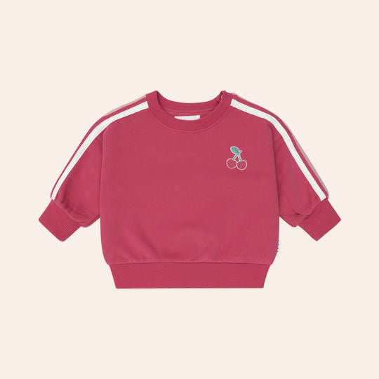 CHERRY RACER STRIPE SWEATSHIRT