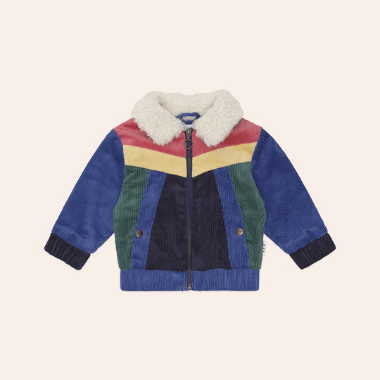 COLOUR BLOCK CORD JACKET