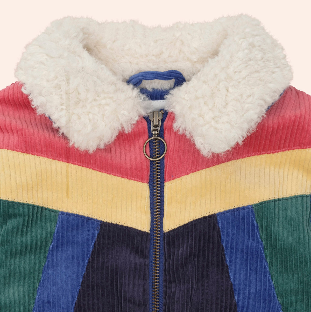 COLOUR BLOCK CORD JACKET