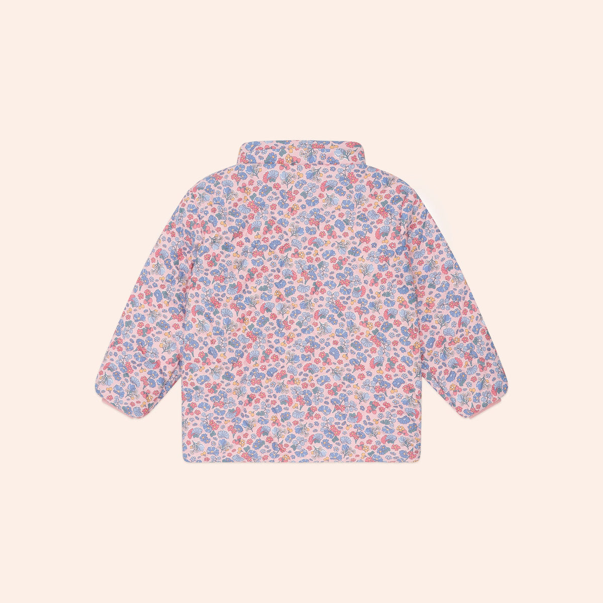 HEART FLORAL QUILTED PUFFER JACKET