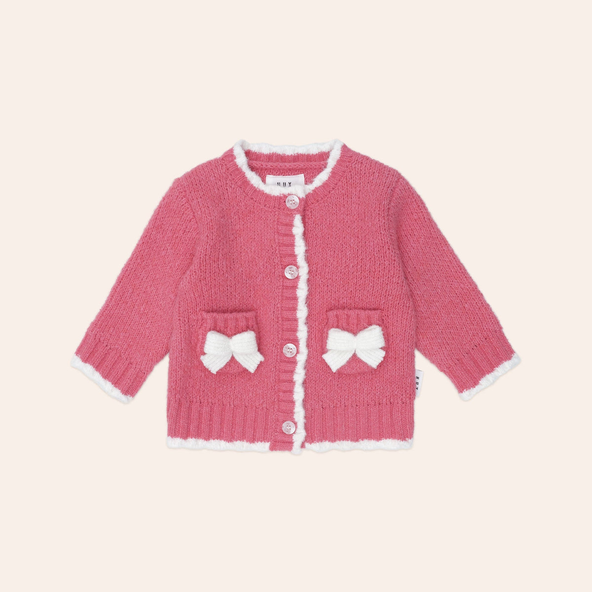 CROCHET BOW CARDI