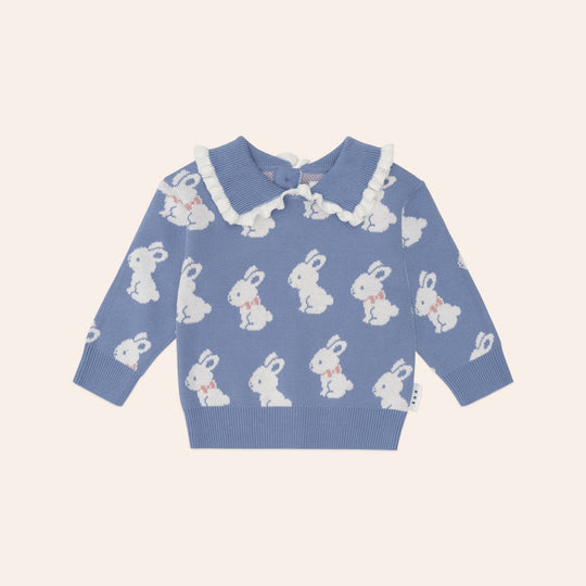 BUNNY FIELD FRILL COLLAR PULLOVER