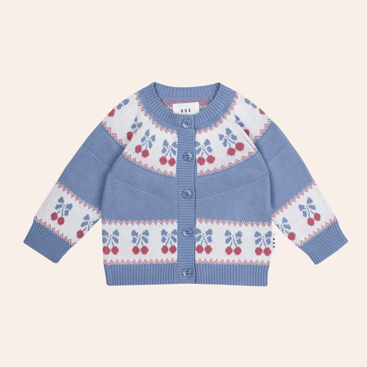 FOLK CHERRY BOW CARDI