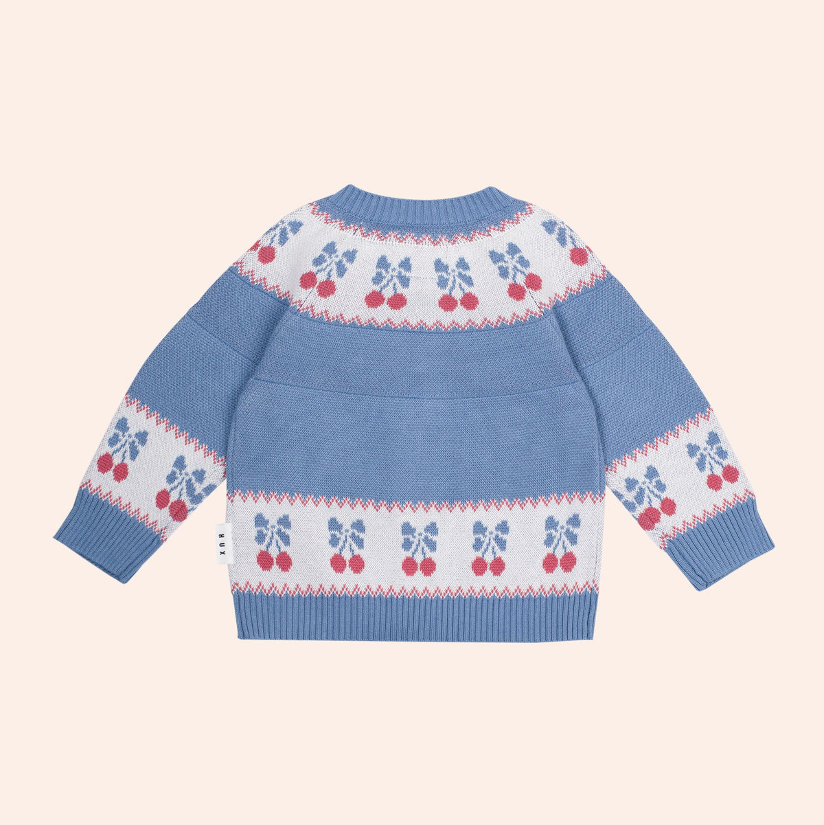 FOLK CHERRY BOW CARDI