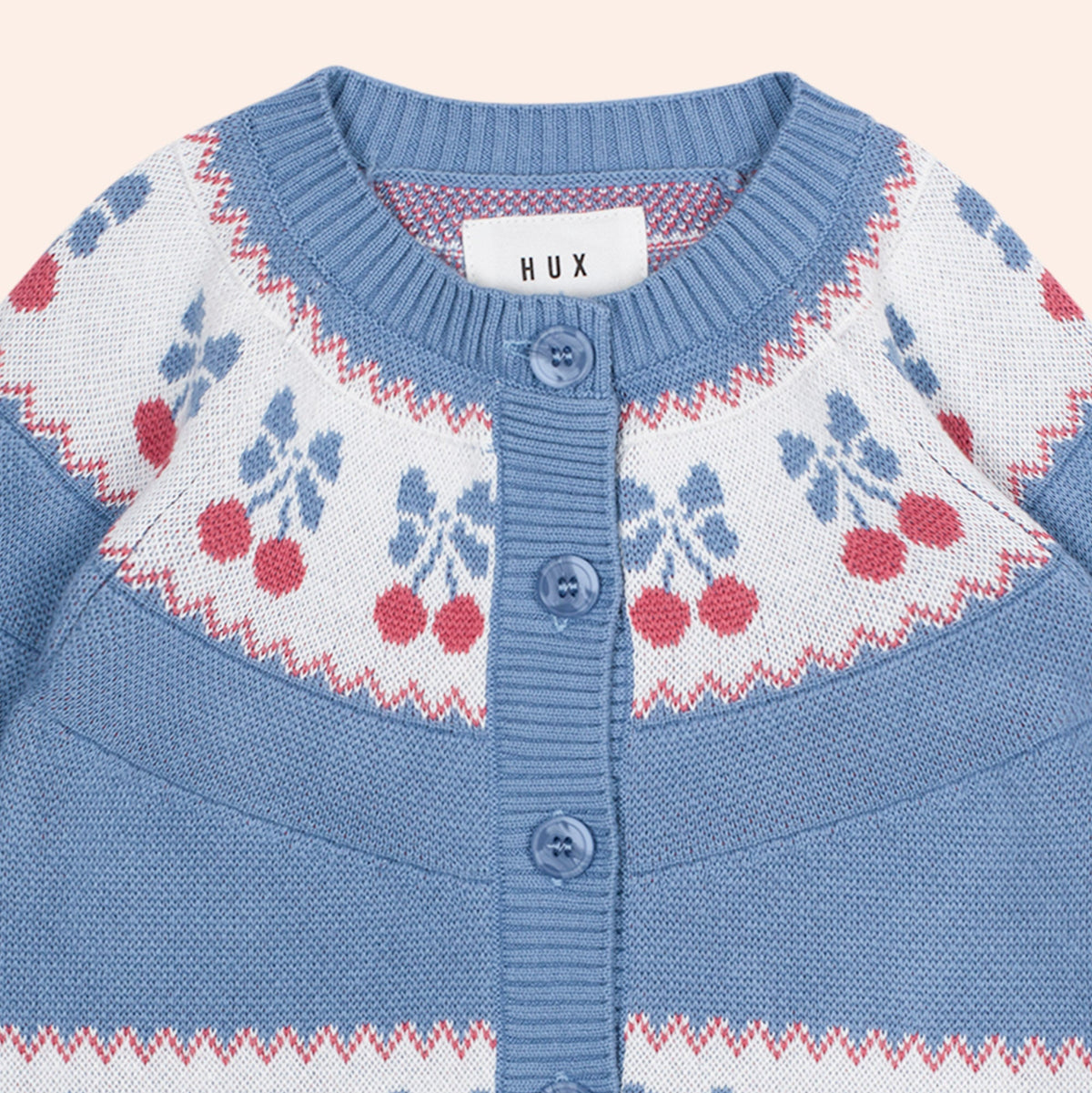 FOLK CHERRY BOW CARDI