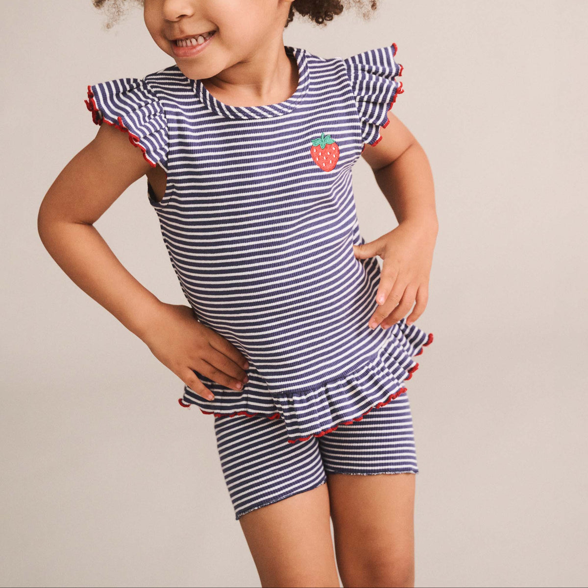 INK STRIPE RIB BIKE SHORT