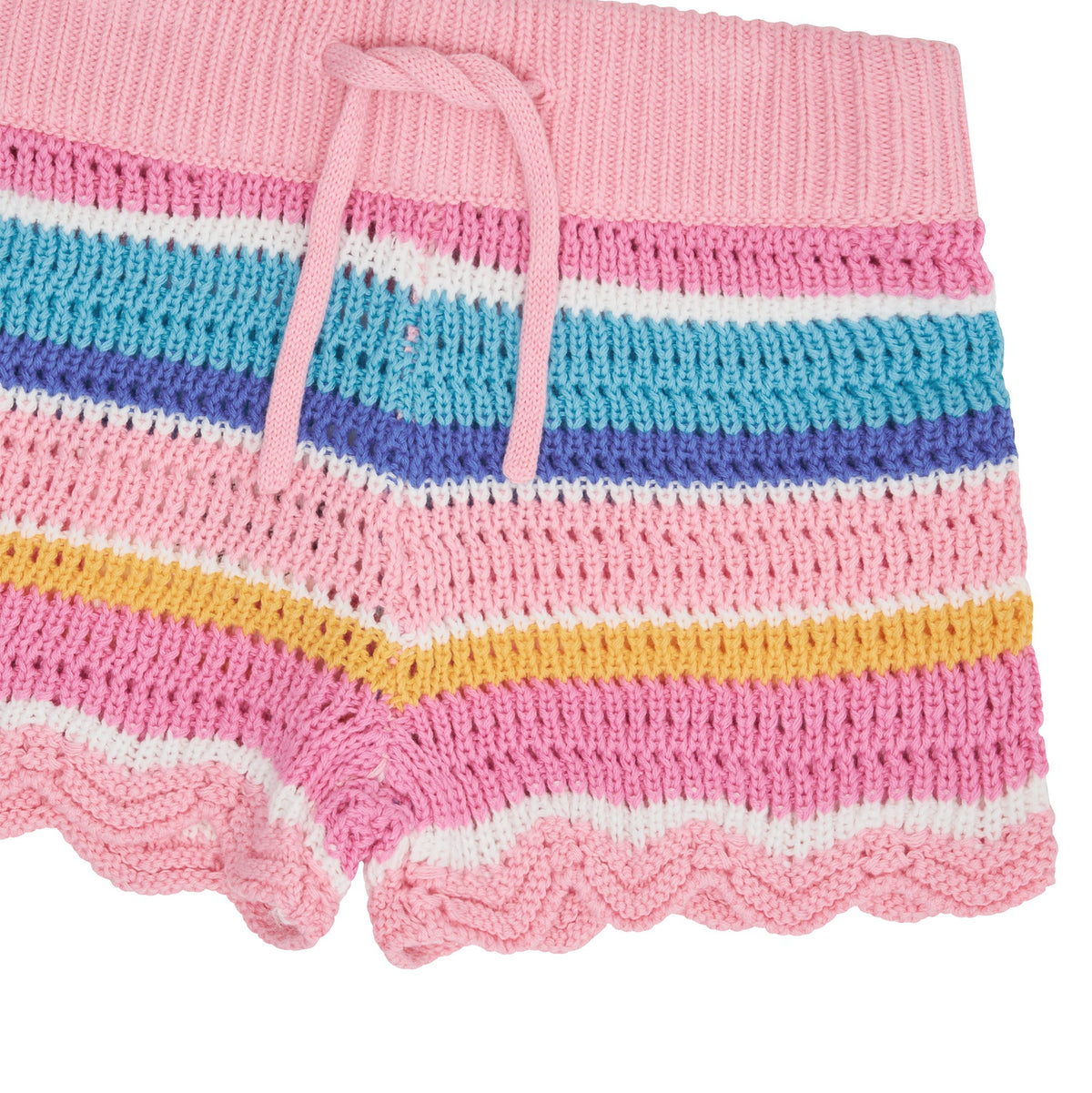 Beach Club Stripe Crochet Short