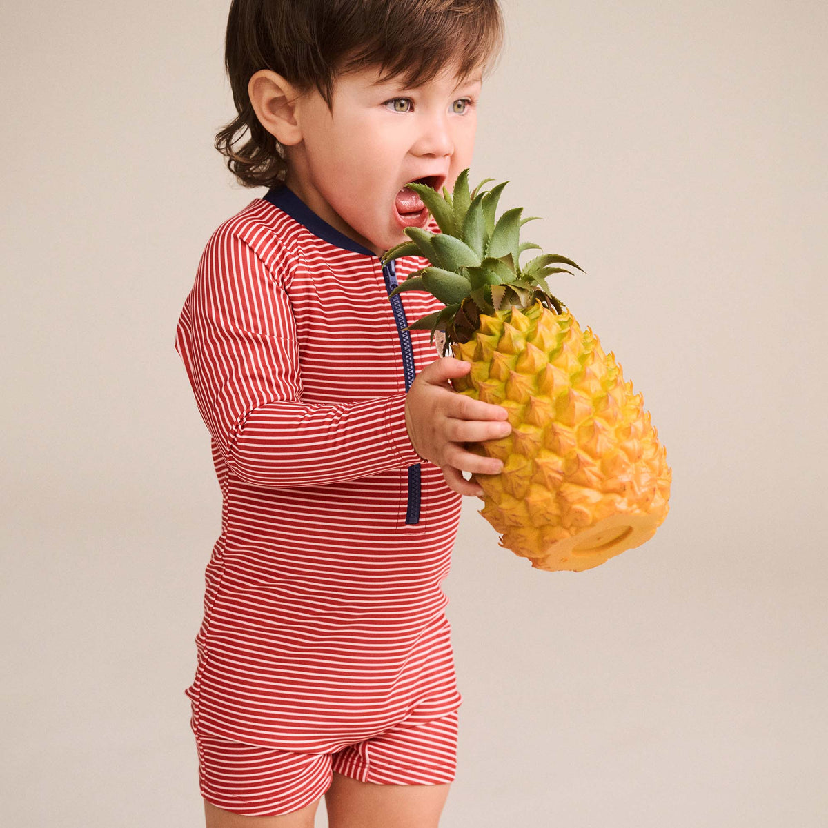 RED STRIPE HUX RASHSUIT