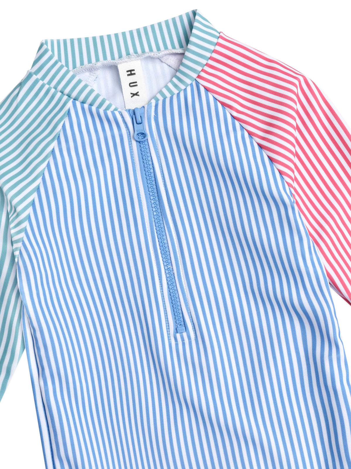 Spliced Stripe Swimsuit Shortie