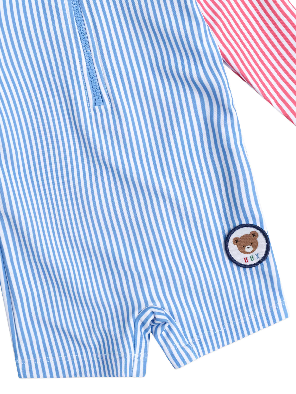 Spliced Stripe Swimsuit Shortie
