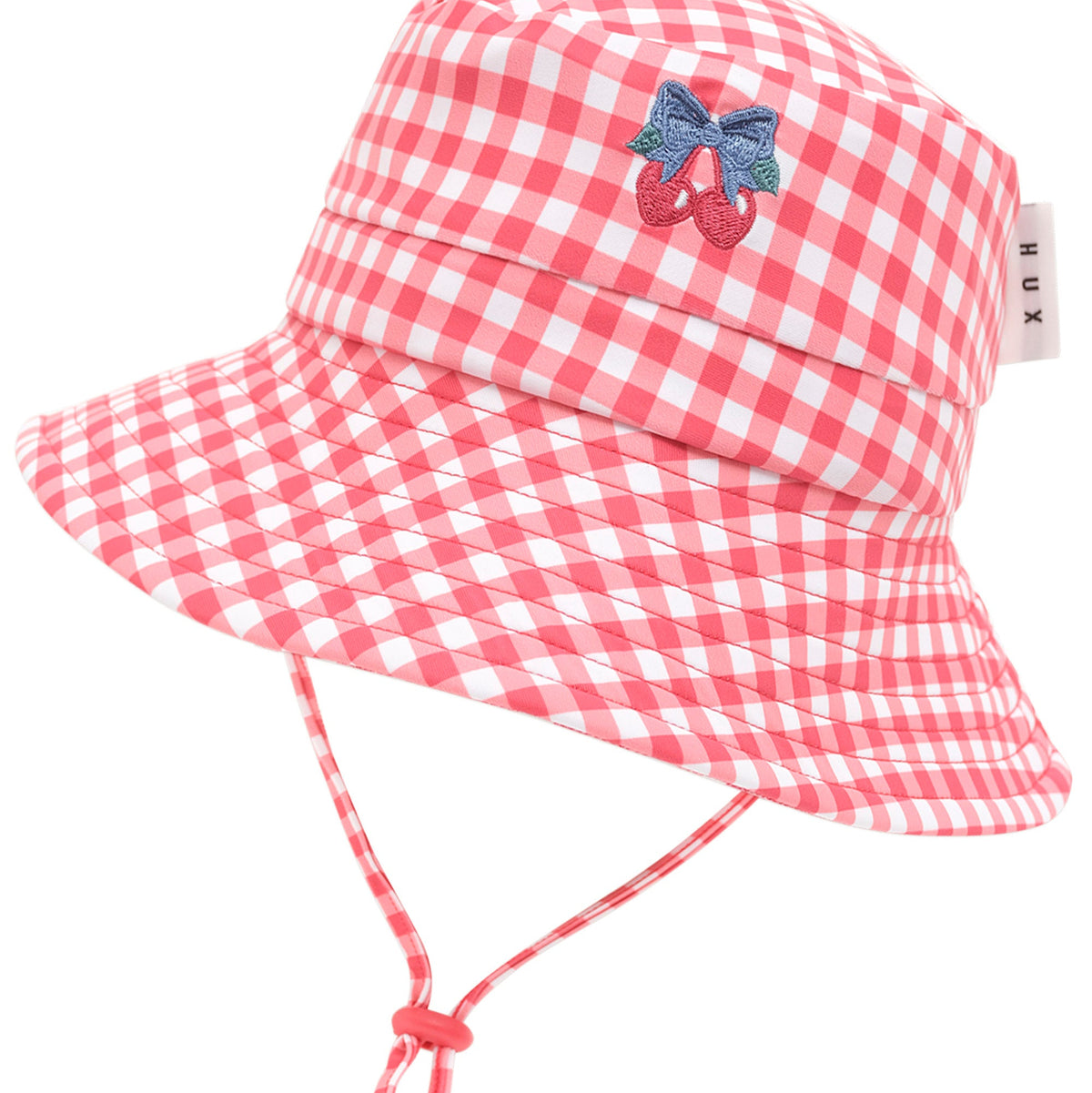 CHERRY BOW GINGHAM SWIMHAT
