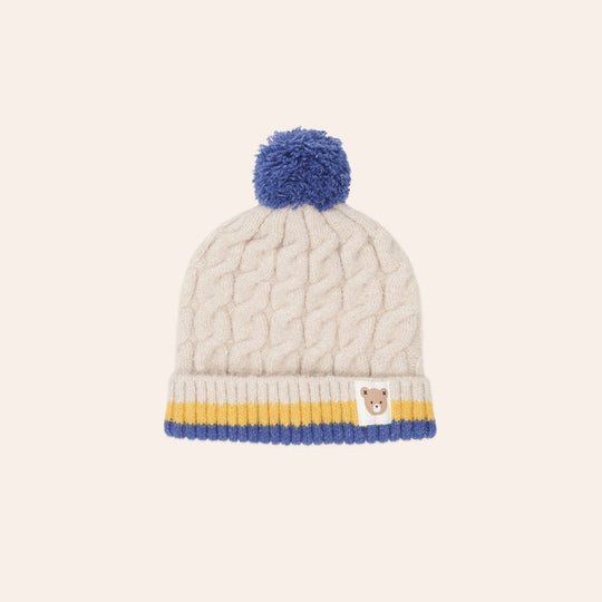 CABLE STRIPE BEANIE