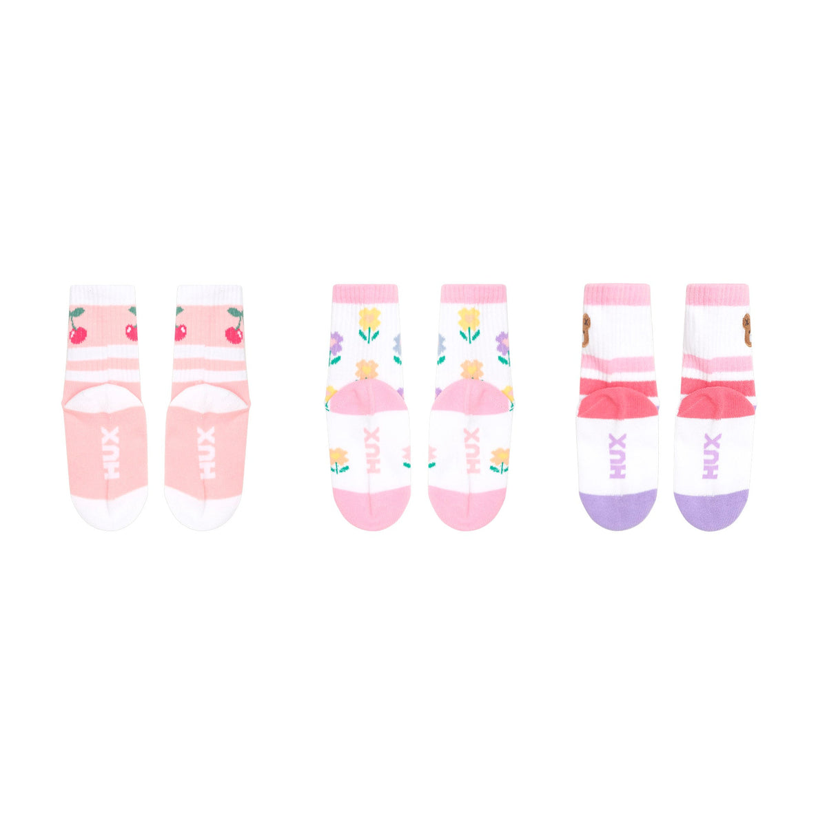 3PK GIRLS SPORTS SOCKS