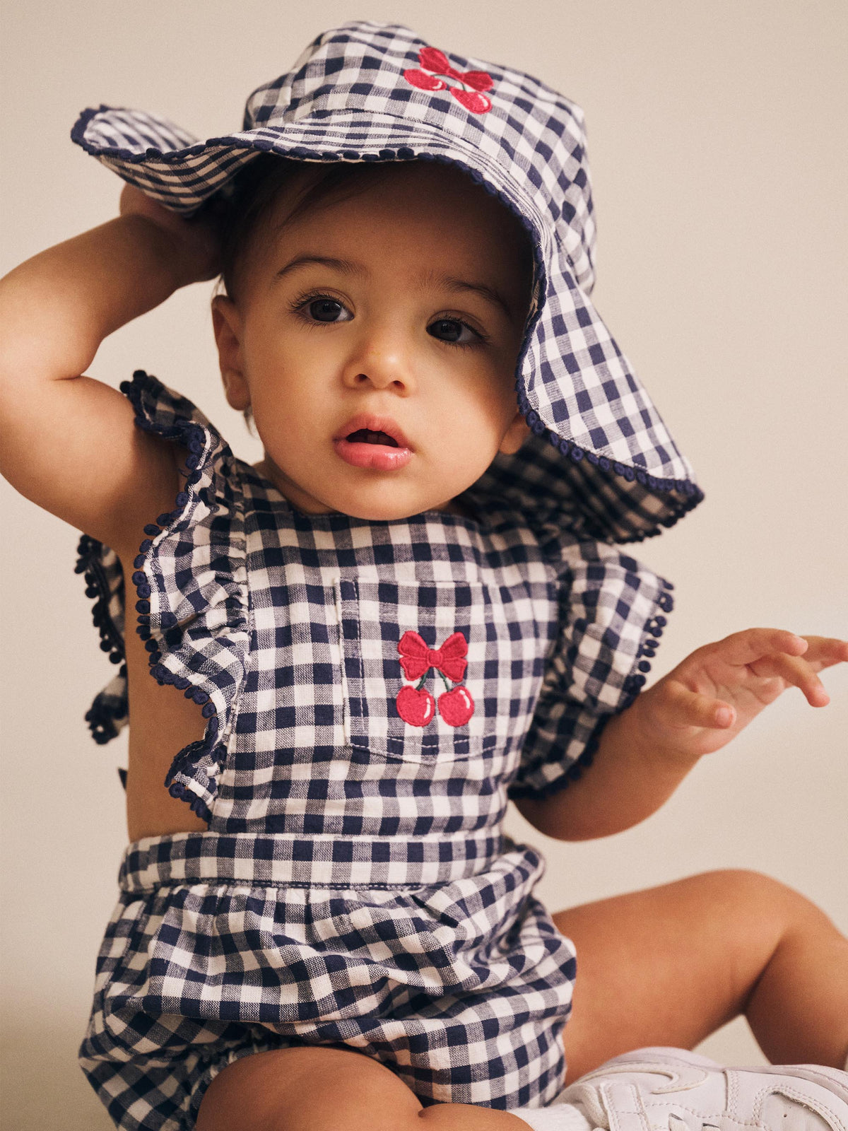 Frilly Sunhat Cherry Pie Check
