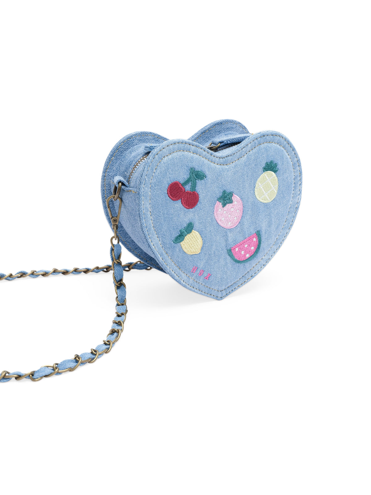 I Heart Fruit Denim Shoulder Bag