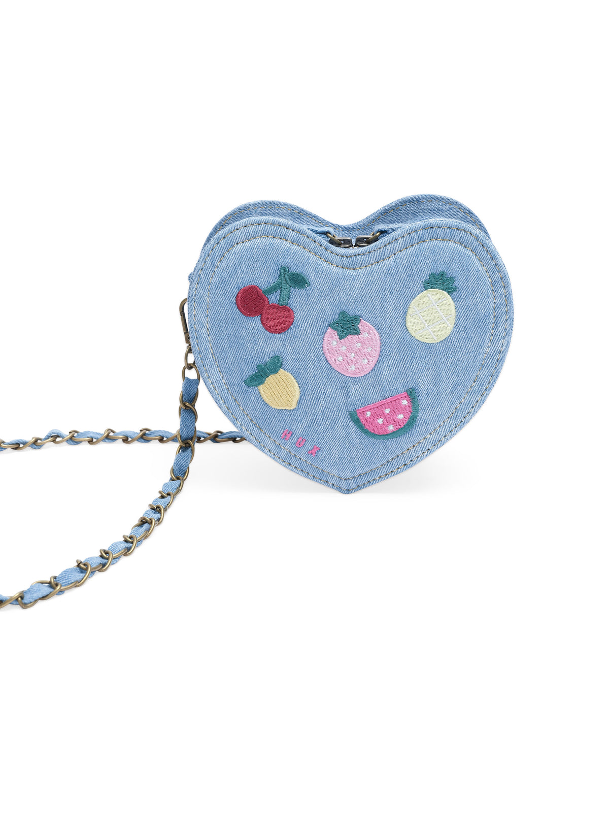I Heart Fruit Denim Shoulder Bag