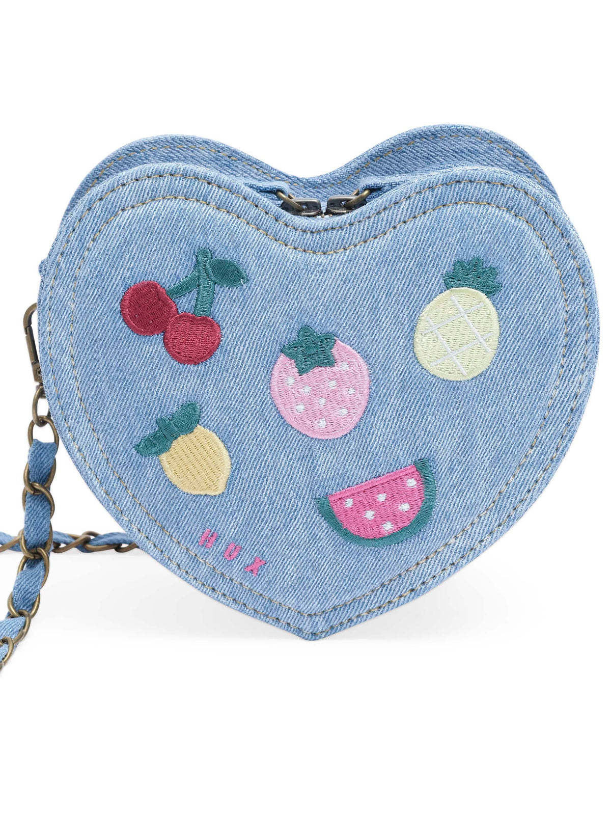 I Heart Fruit Denim Shoulder Bag